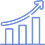 icon of bar graph with arrow showing upward trend of earnings for c-level executives